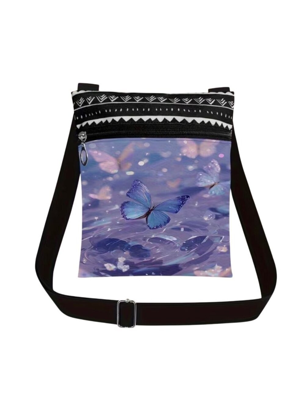 Small Crossbody Bag With Adjustable Strap & Butterfly Design Lightweight Durable